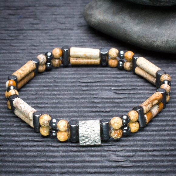 Picture Jasper Double Power Bracelet - Picture 1 of 2